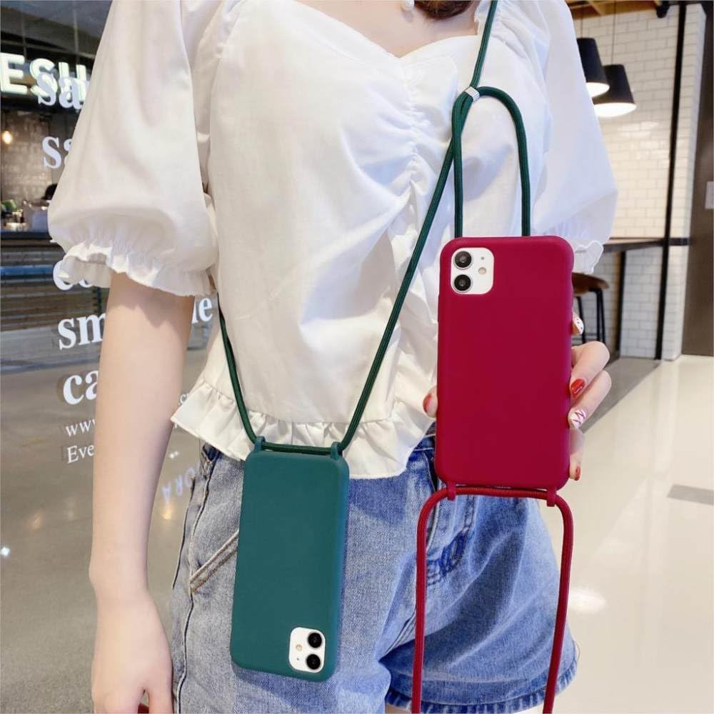 Capa de telefone com cordão de colar para Samsung Galaxy S23 S22 S21 Plus S20 Ultra Note 20 S10 S9 A52 A72 A51 A71 Capa de corrente com alça, preta, para S22 Ultra