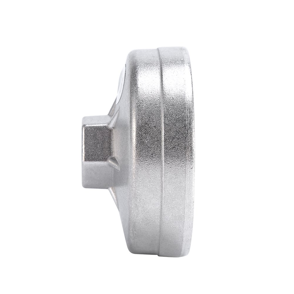 Strumento di Rimozione della Bussola del Flauto del Filtro Dell'olio 74mm Chiave del Filtro Dell'olio del 14 Flauto Strumento di Rimozione della Chiave del Filtro Dell'olio in Alluminio 903 Argento