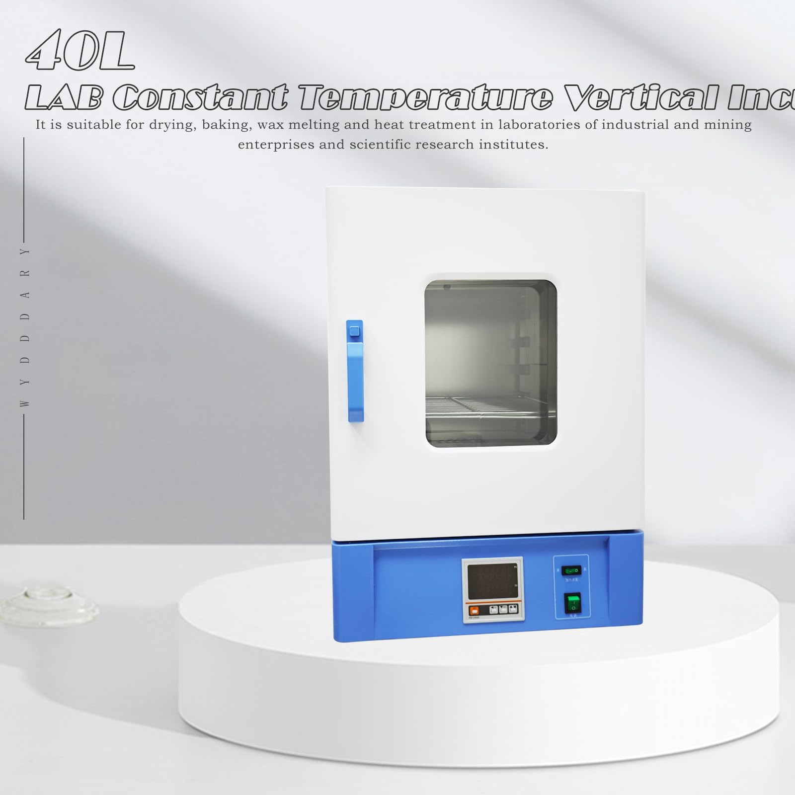 WYDDDARY 40L LAB Constant Temperature Vertical Incubator 5-40? Multifunction Electrothermal Incubator with Led Display Screen Double Stainless Steel Grid 110V