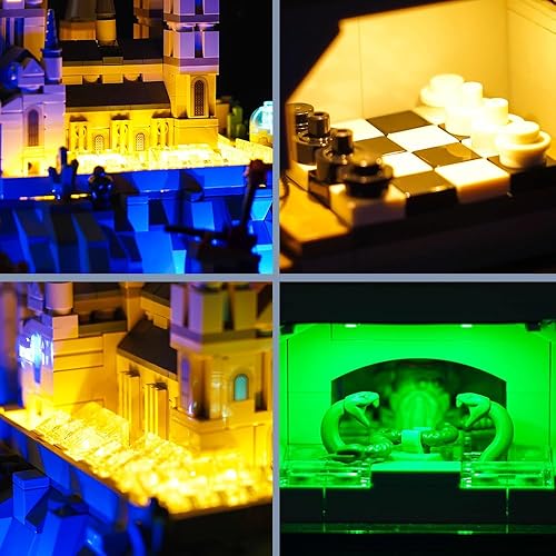 Miniatura 5 de BrickBling Kit de iluminación LED para Lego Castle and Grounds Building Set, versión mejorada compatible con Lego 76419, no incluye modelo
