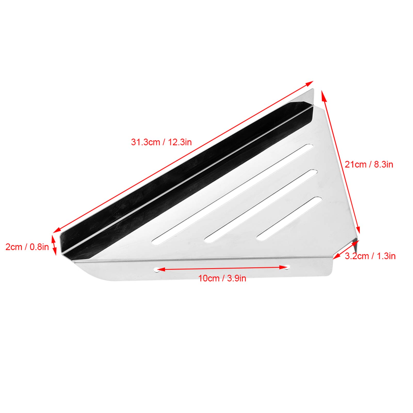 Mensola angolare triangolare per doccia, in acciaio inox, organizer salvaspazio per doccia, per la casa, soluzione angolare durevole ed elegante (01)