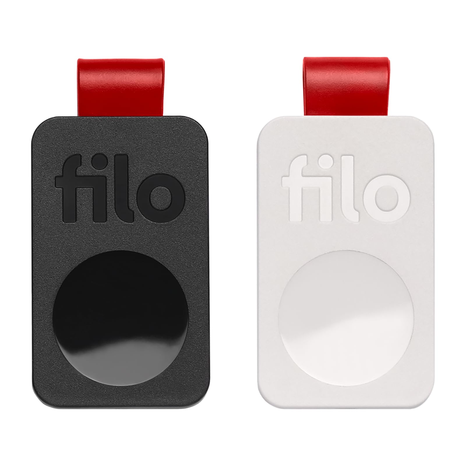 Filo Tag - Localizzatore Bluetooth - Trova Oggetti Compatibile con iOS e Android - 1Bianco+1Nero