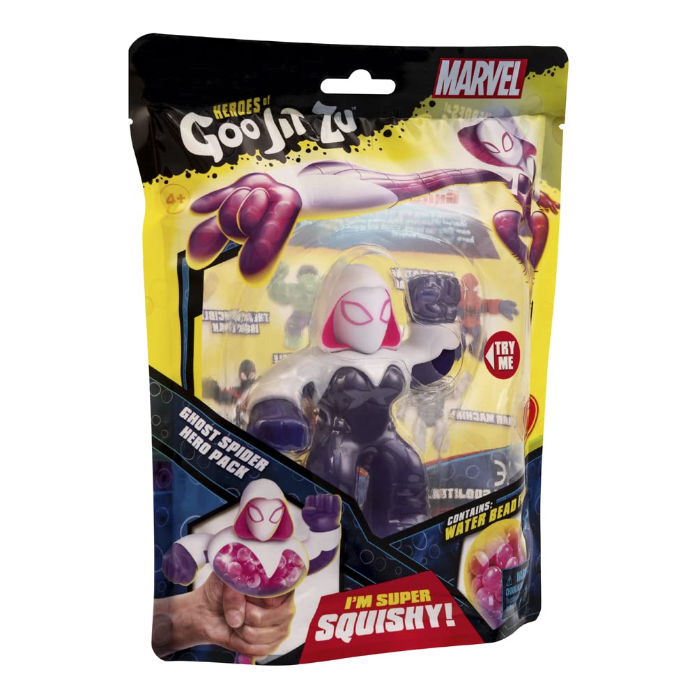 Heroes Of Goo Jit Zu Actionfigur Ghost Spider – Marvel, Dehnbar & Mit Goo-Füllung, Für Kinder Ab 3 Jahren