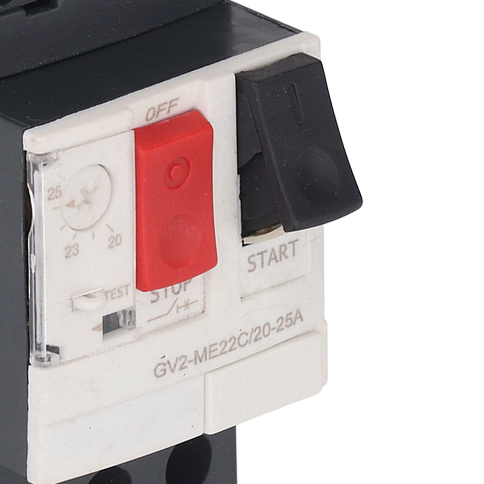 Disjoncteur Moteur, Protecteur de Circuit Moteur Triphasé 3P Interrupteur de Protection Contre Les Surcharges Bouton de Démarrage Manuel Du Moteur Sur Rail Din Ac 690V Gv2-Me22C, 3P, 20-25A