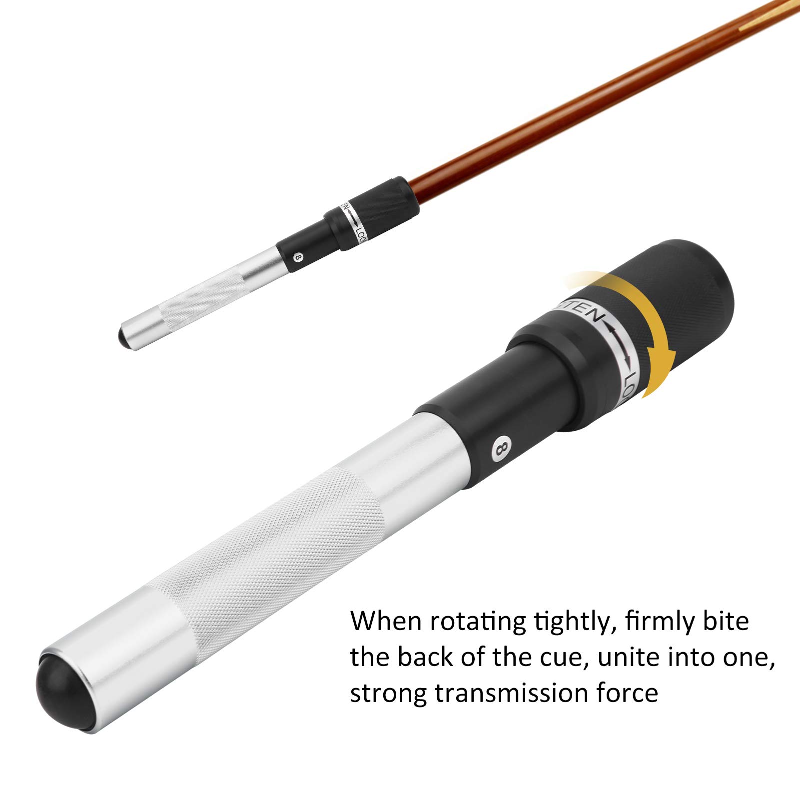 Gegong Prolunga Per Stecca Da Biliardo 32 Cm – Telescopica In Lega Di Alluminio Con Impugnatura Gomma - 5