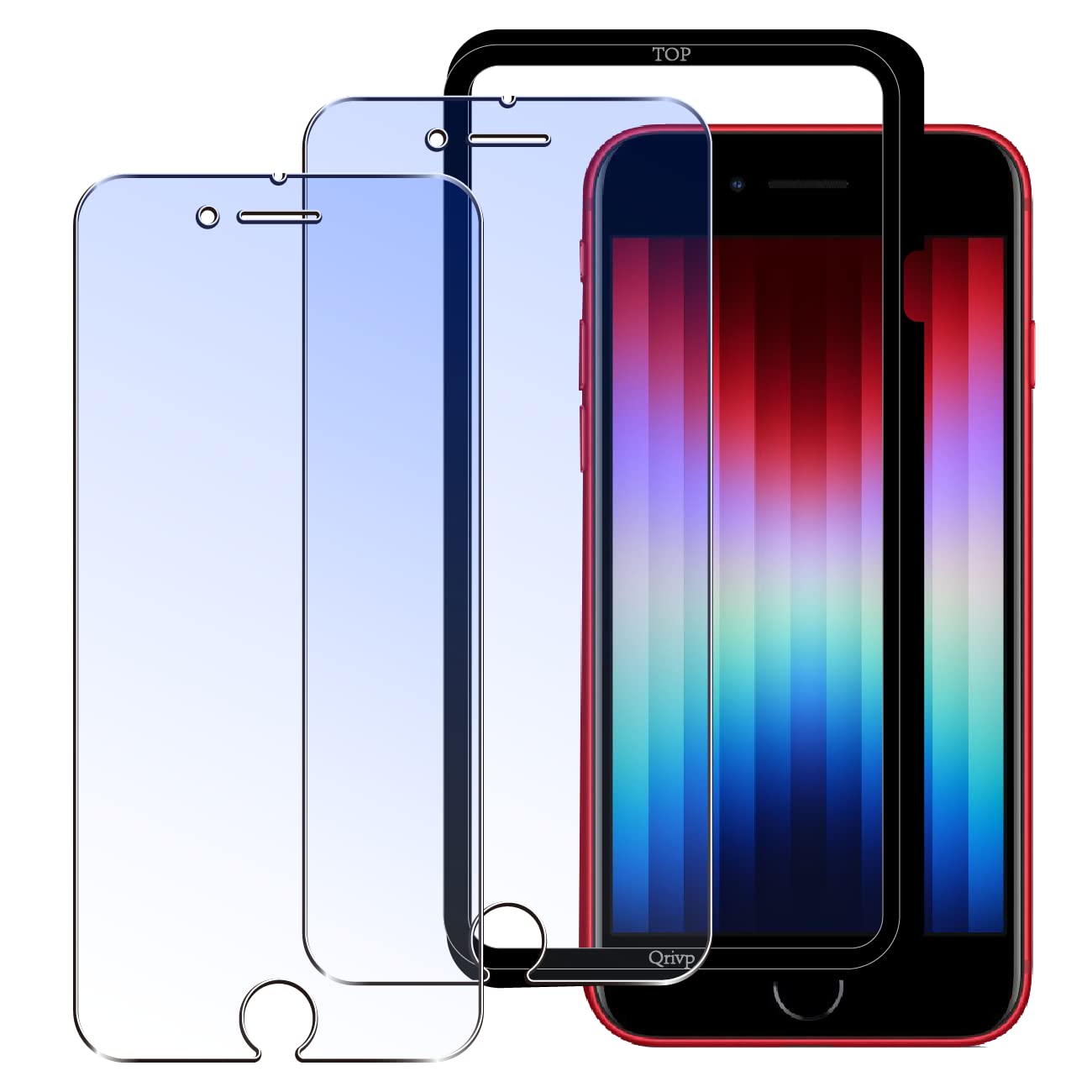 Amazon | For iPhone SE3 / SE2 ガラスフィルム ブルーライトカット 