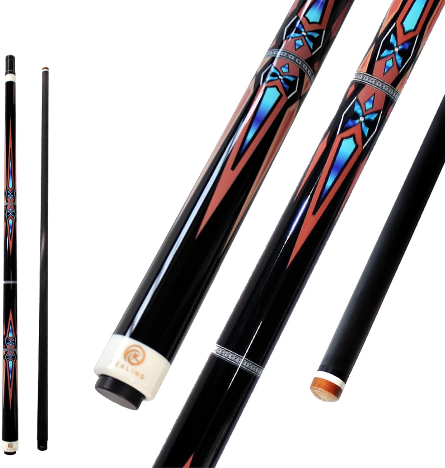 100% Carbon Fiber Shaft, Billiard Cue 58" 19-21oz 1/2 Joint Carbon Fiber Pool Cue Stick 14mm Break Cube