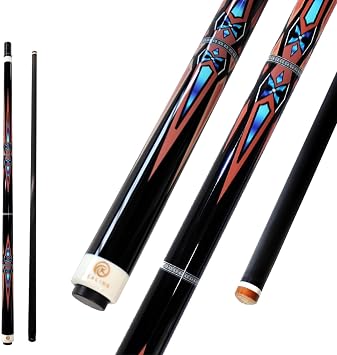 100% Carbon Fiber Shaft, Billiard Cue 58" 19-21oz 1/2 Joint Carbon Fiber Pool Cue Stick 14mm Break Cube