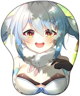 ふわふわ可愛いアニメ風おっぱいマウスパッド