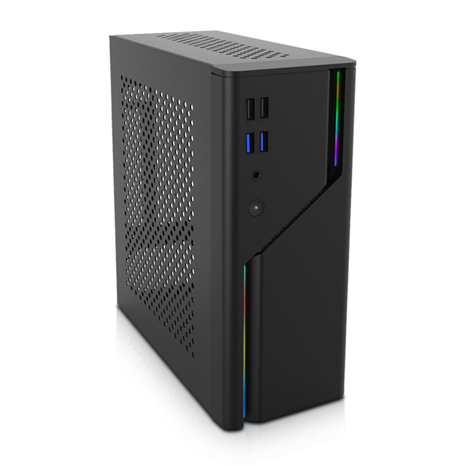 Caja de computadora de escritorio en miniatura de acero resistente, portátil, ajuste en mochilas, montaje vertical horizontal, ITX, carcasa vacía para computadora