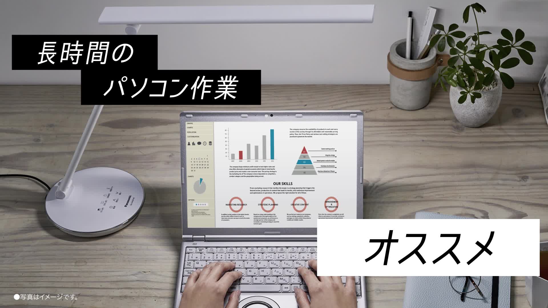 Amazon | パナソニック LEDデスクライト 置き型 パソコンくっきり光 