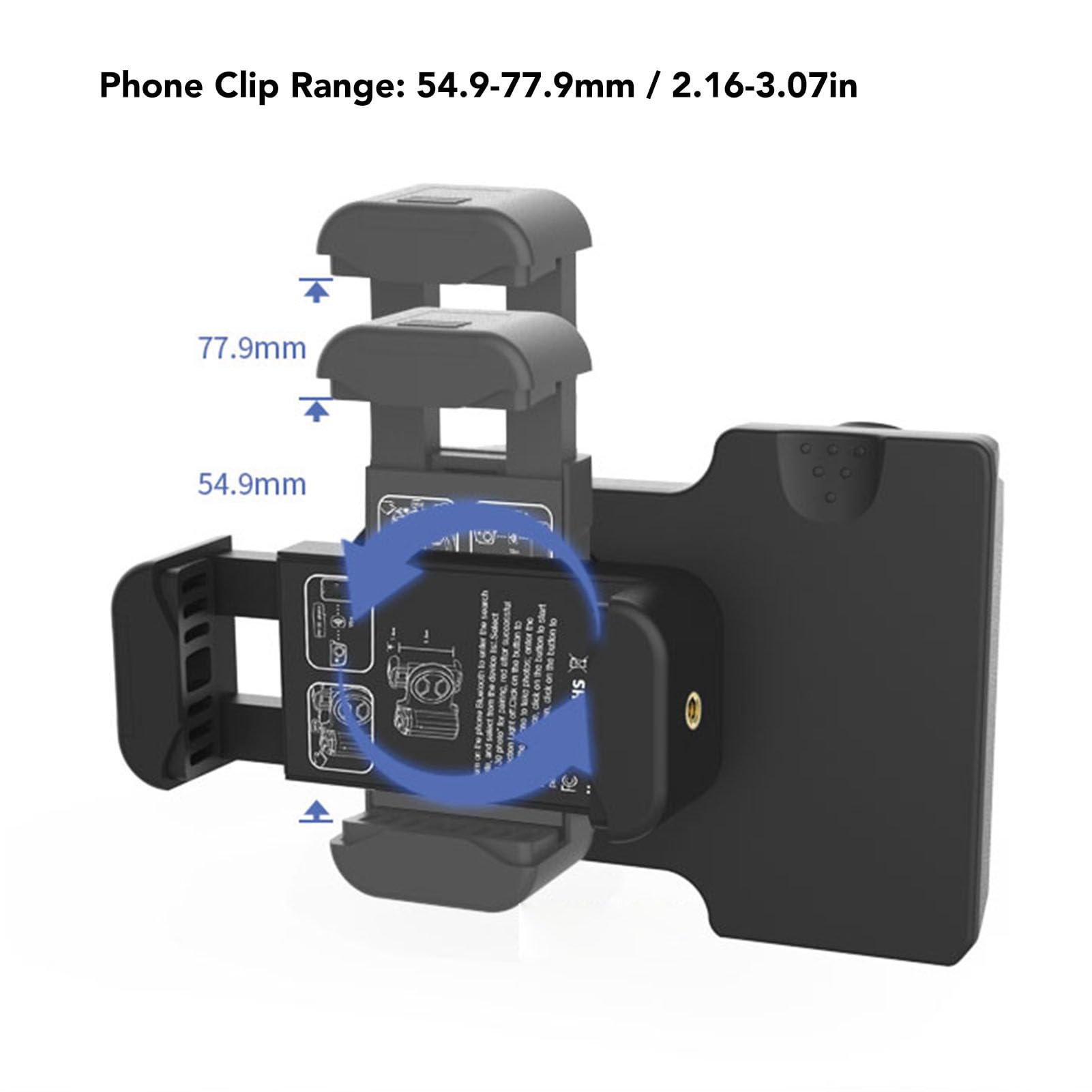 VBESTLIFE Supporto per Impugnatura per Smartphone Simile a Fotocamera con Telecomando Wireless, Impugnatura Universale per Scattare Foto da Telefono per e IOS