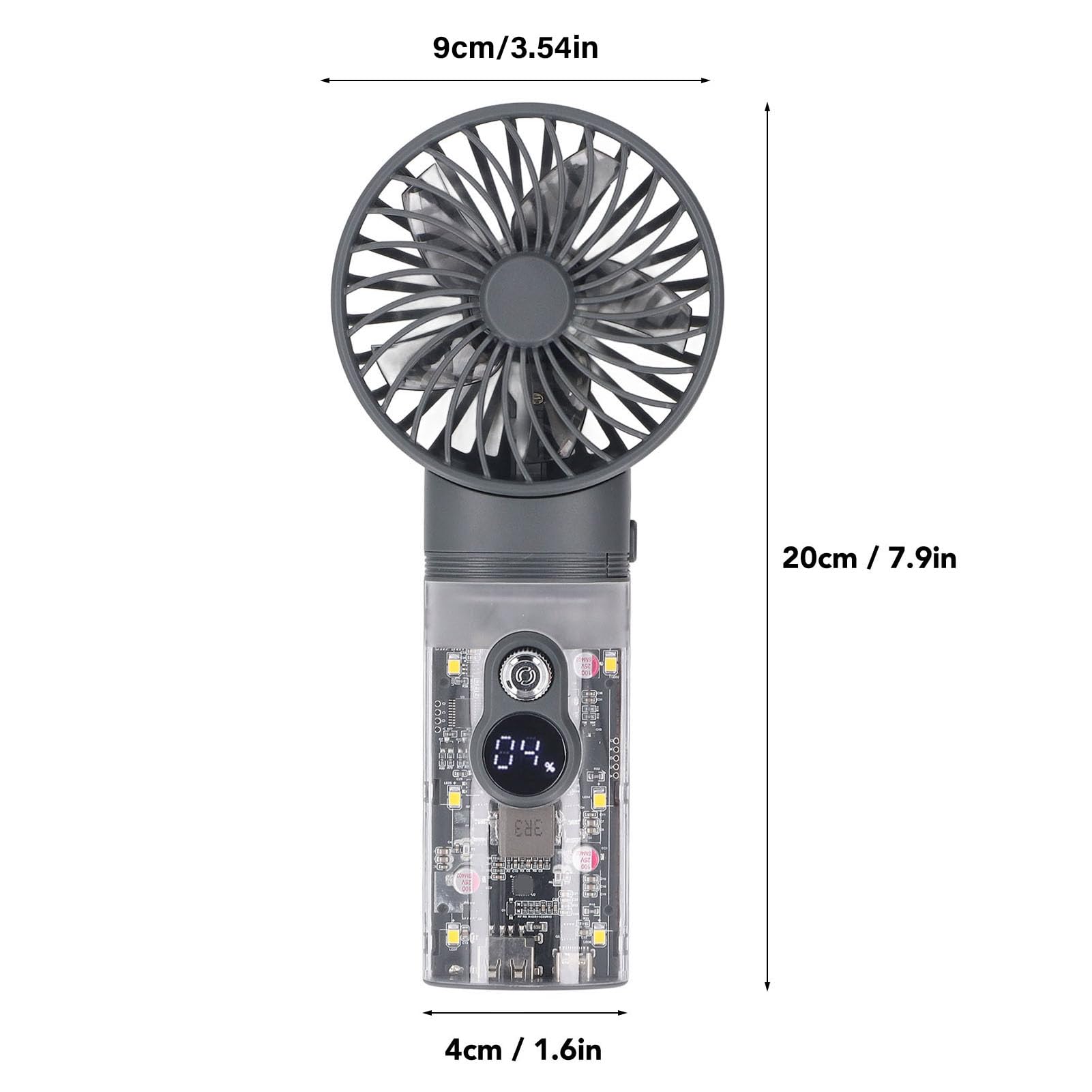 Srliya Kleines Jet-Gebläse, Mehrere Windgeschwindigkeiten, Tragbar, 2-in-1-Handheld, Elektrischer Luftreiniger, Ventilator für PC-Tastatur, Outdoor-Sportarten