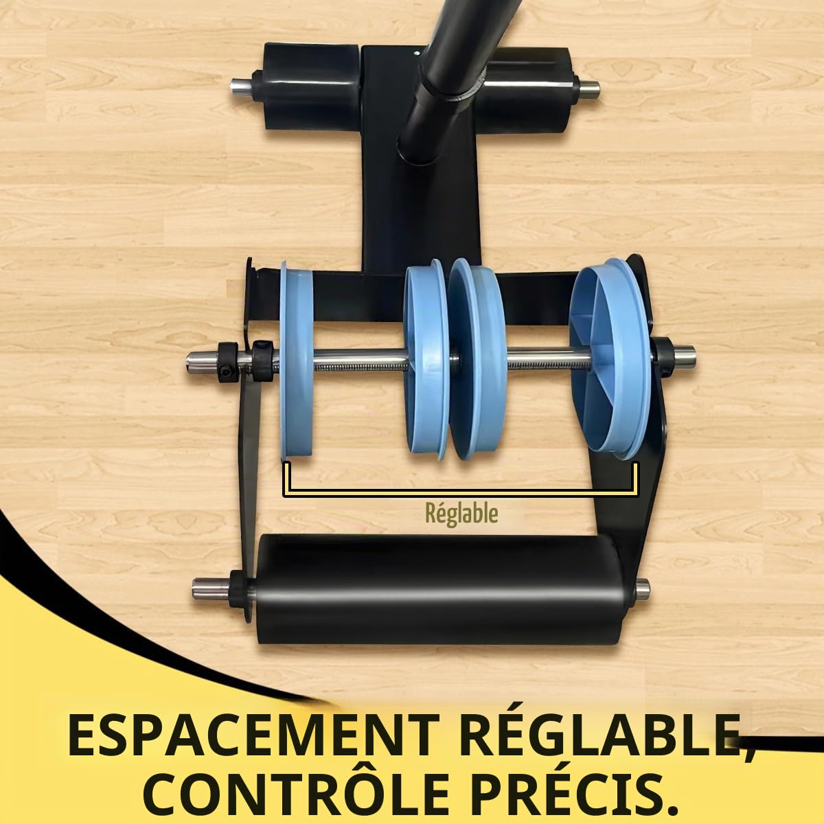 Applicateur de Ruban Adhésif de Sol, Machine de Marquage de Ruban à Poussée Manuelle, Utilisé pour le Marquage au Sol, La Protection de Décoration et La Pose, Applicateur de Ruban de Sol en Métal