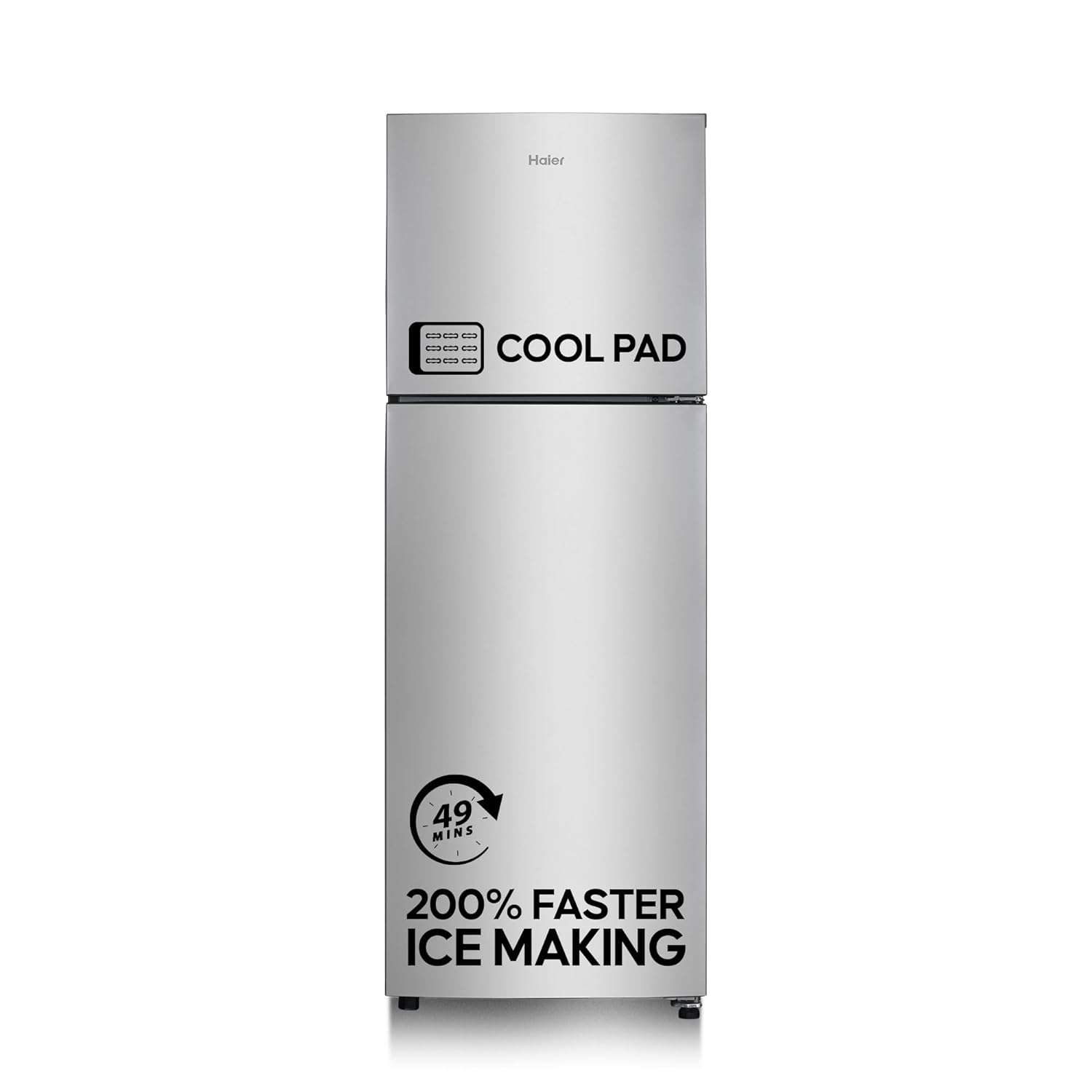 Haier 240L 2 Star Frost Free Top Mount Double Door Refrigerator|Cool Pad|200% Faster Ice Making in 49 Minutes (HEF-252EGS-P, Moon Silver) Haier 240L 2 Star Frost Free Top Mount Double Door Refrigerator|Cool Pad|200% Faster Ice Making in 49 Minutes (HEF-252EGS-P, Moon Silver)