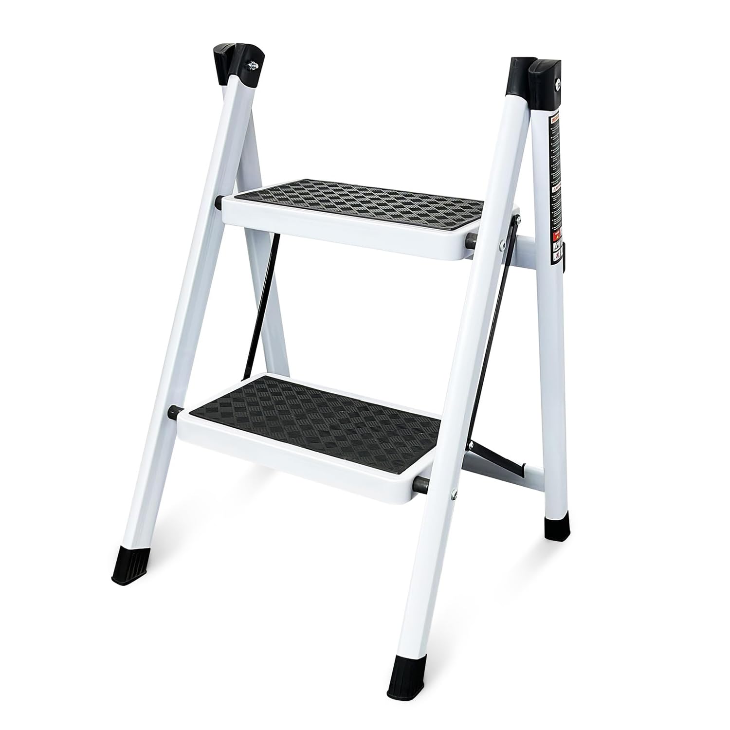 SHENGMEI Ladder, 2-steps folding ladder, aluminum alloy step stool non-slip ladder, sturdy and durable, suitable for home, kitchen, library, office