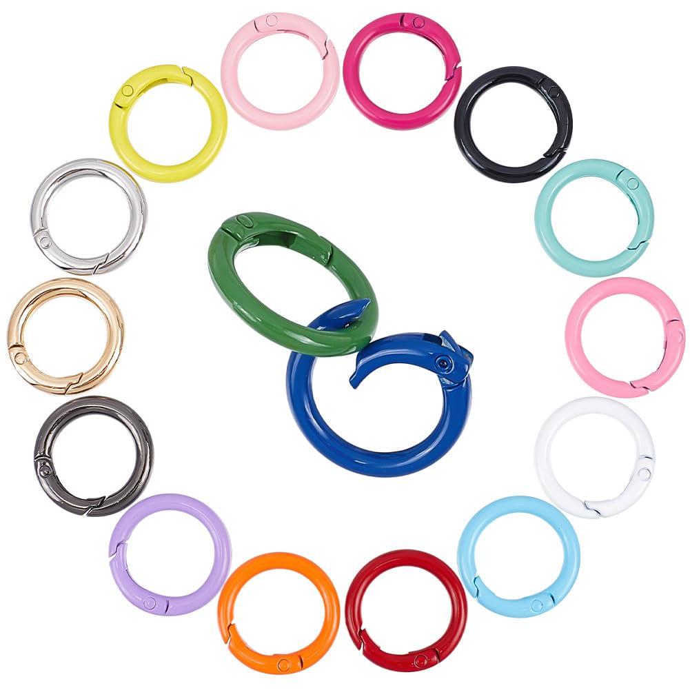 Chiusura Rotonda A Molla 5pcs Anello Rotondo Cerchio A Molla A Molla Snap Per Keyring Fai Da Te Gancio Borsa A Borse Borsetta In Metallo A Molla Cancello O Catena Anulare Materiale