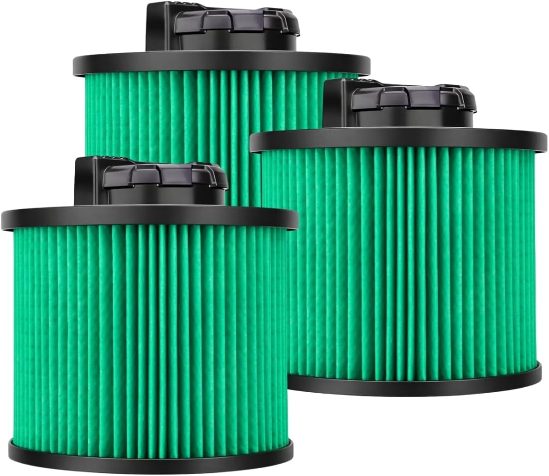 Nispira DXVC4003 Replacement Filter, Compatible with DEWALT 4 Gallon Wet/Dry Vacuums DXV04T DXV05P DXV05S DXV08S DXV06G, Washable & Reusable, 3 Pack