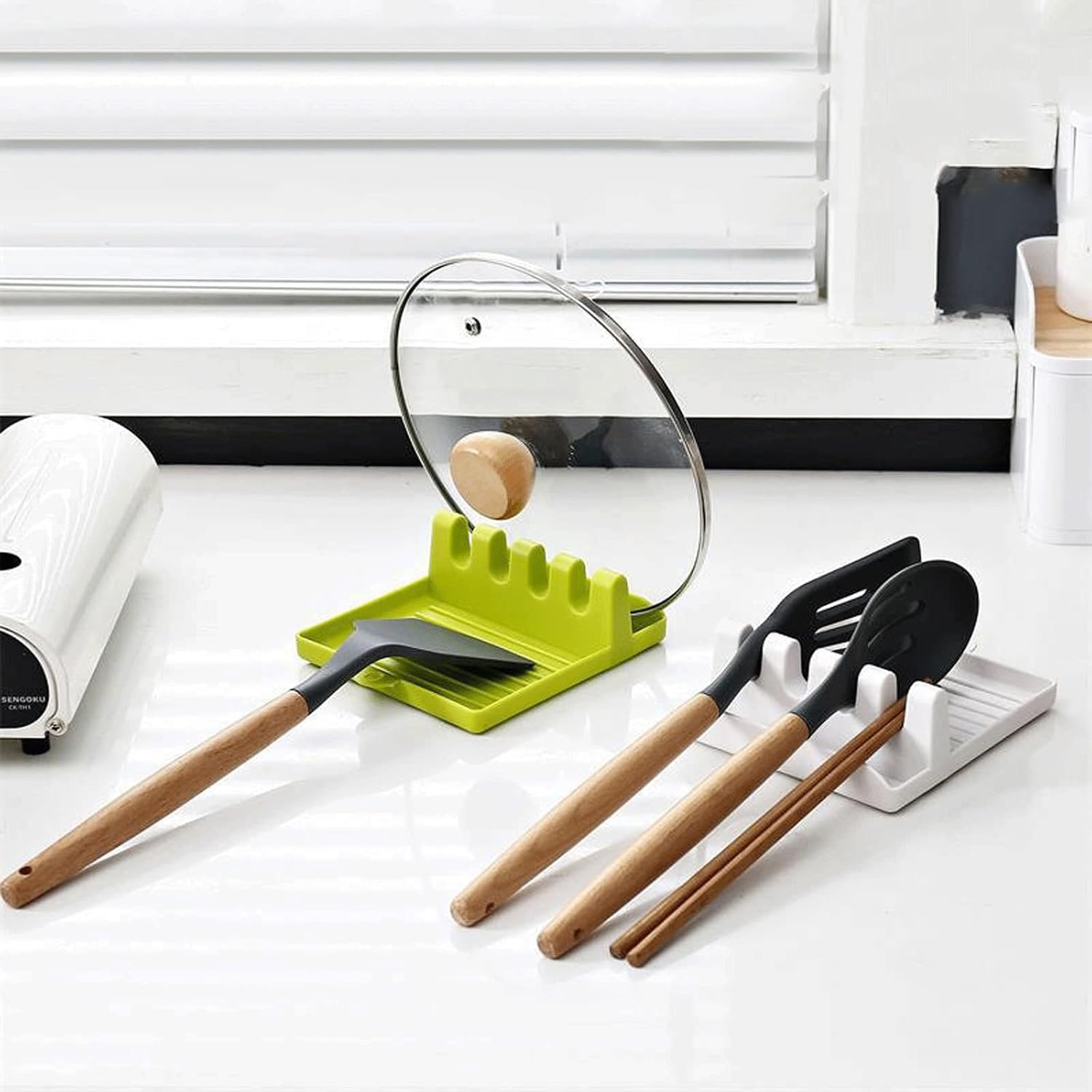 Chopstick Rest Chopsticks Holders Kitchen Spoons Stand Tableware Storage Fork Spatula Rack Shelf Organizer Plastic Non