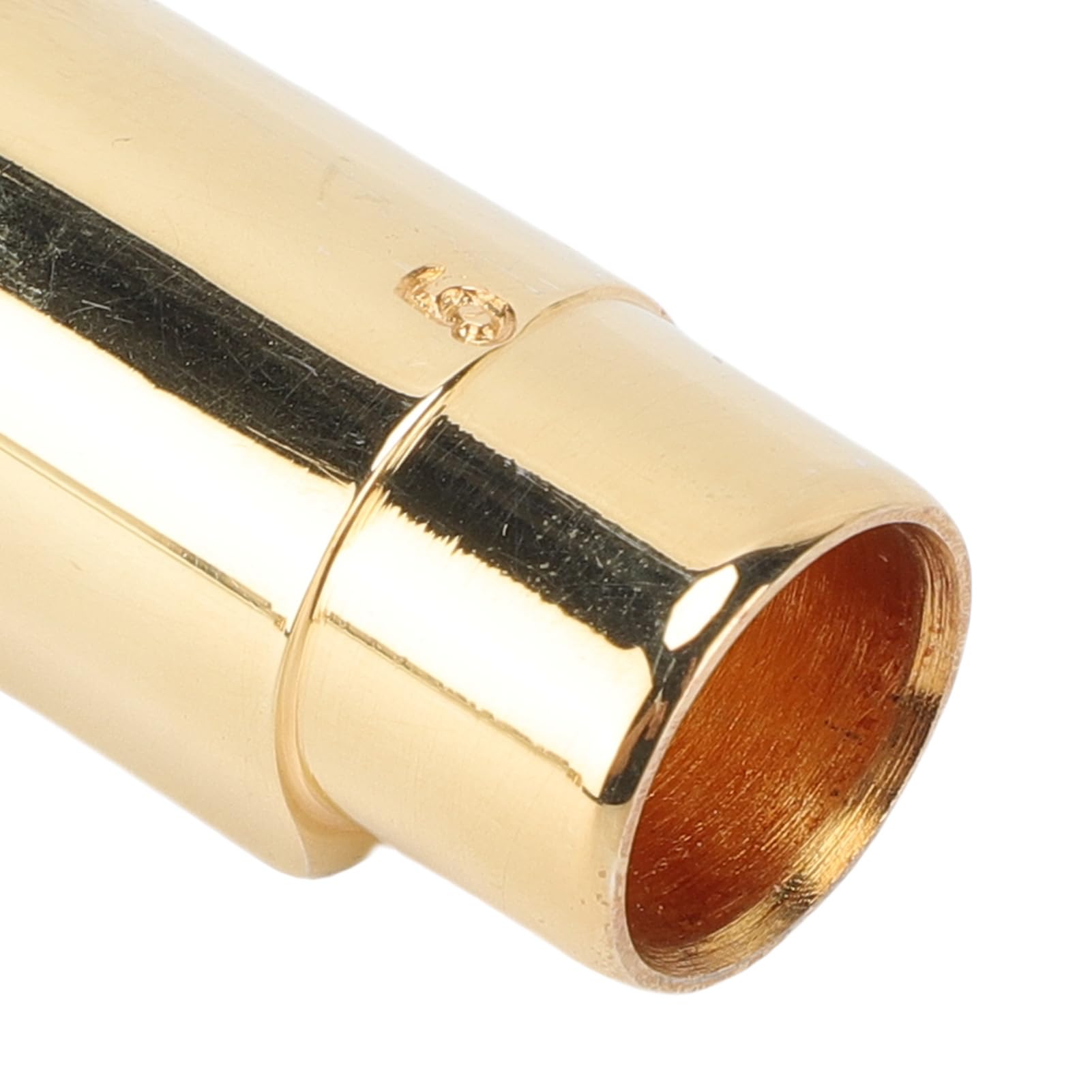 Bocchino Sassofono Soprano Set, Bocchino Saxofono Sax di Ottone con Cuscinetto di Ligatura del Cappuccio per Prestazioni 5#