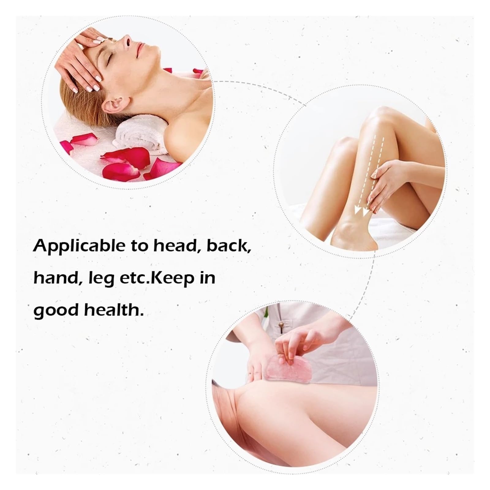 Gua Sha - Juego de herramientas de jade para cara, ojos, cuello, cuerpo, piedra natural real, masaje de belleza, tratamiento antienvejecimiento (estilo e)