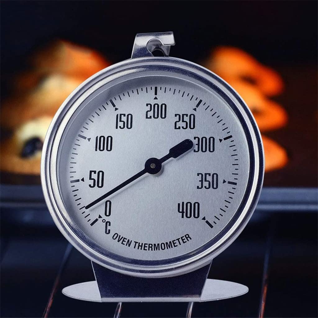0-400 Stainless Steel Oven Thermometer Mini Dial Stand Up Temperature Gauge Gage