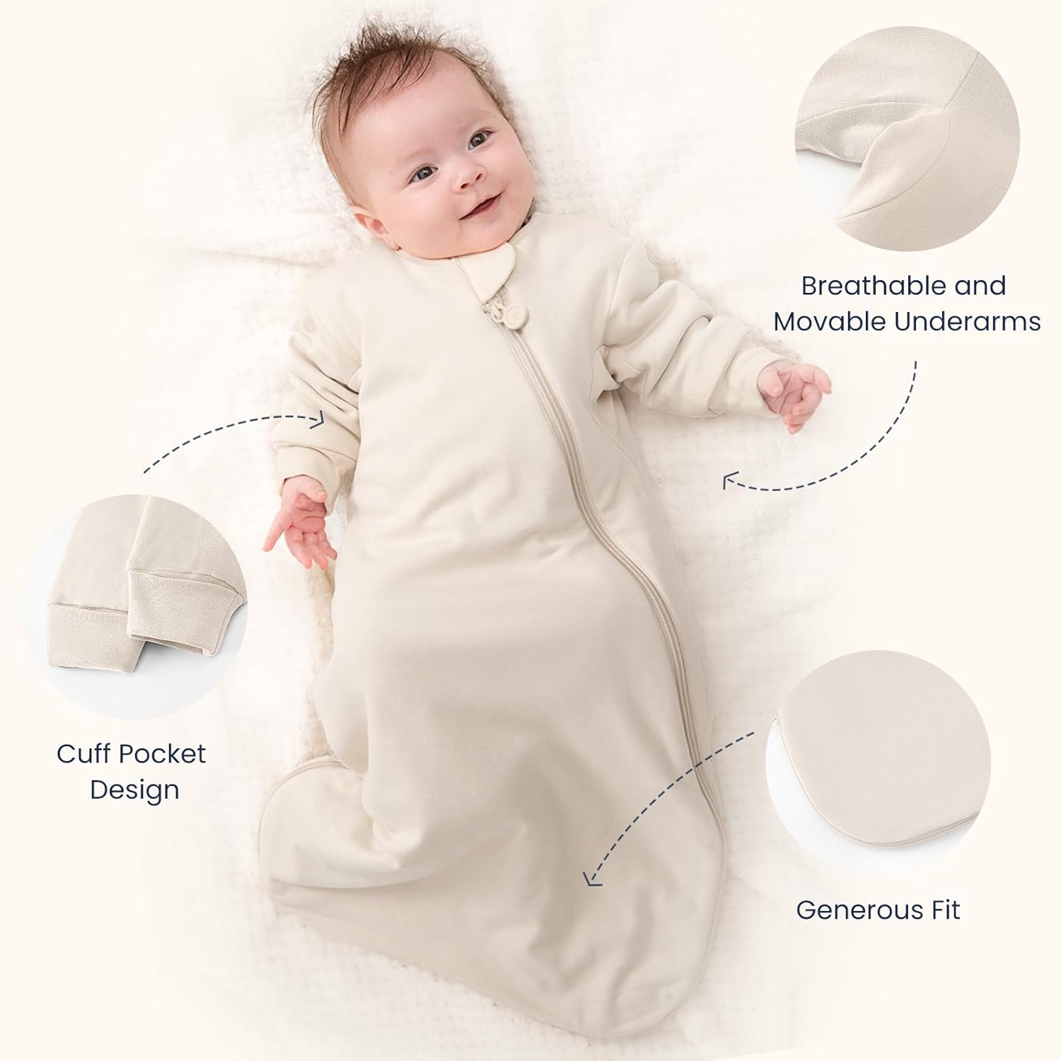 Unisex Sleeping Bag for Babies and Toddlers 3.5 Tog Sleep Sack, Baby Sleep Sack, One piece with sleeves, Gifts for Baby - Image 7