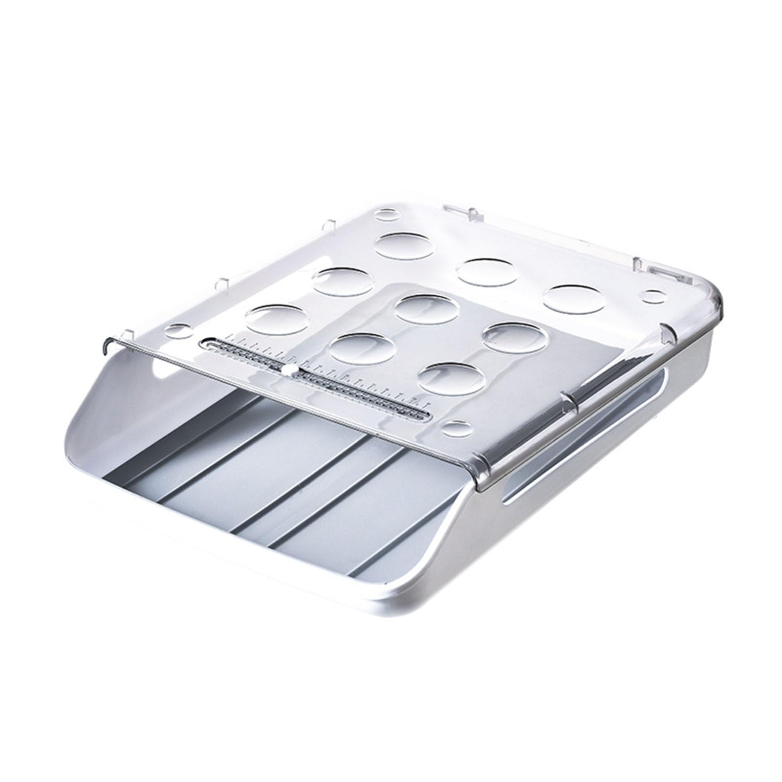 Récipient de stockage frais pour oeufs avec plateau transparent et défilement automatique