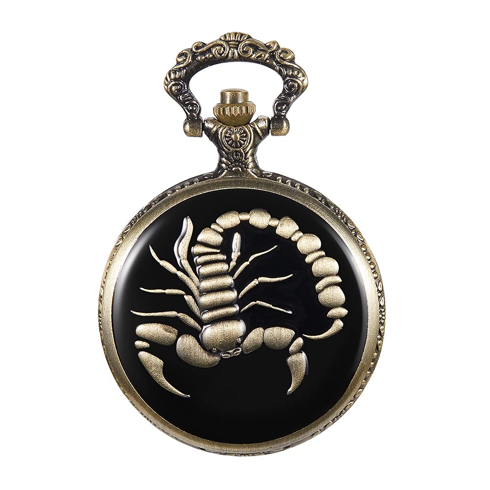 Orologi da tasca, Con collana con taschino, orologio da tasca teschio uomo