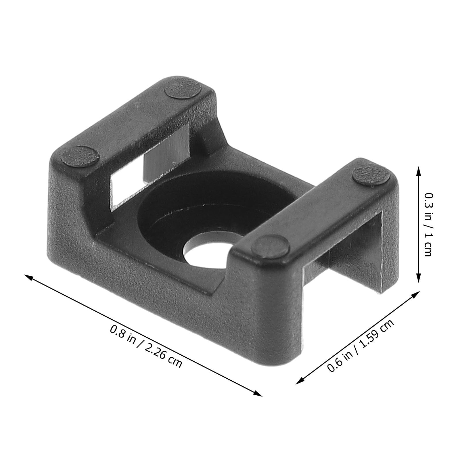 BESPORTBLE Fascette Stabile Sella Supporto Nero a Fissaggio e in Abs Luci 500 Pezzi Viti, Clip Cablaggio di Natale Cavi USB Casa e Scuola