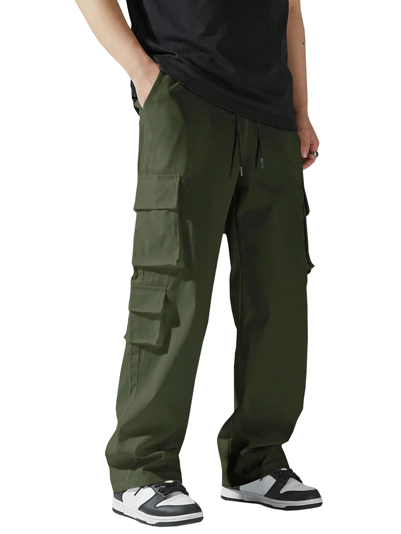 cb-colebrook Men’s Cotton Cargo Pants with Drawstring Waist – Casual Relaxed Fit Trousers with Multi Pockets (Cagros-1053)-picture-17