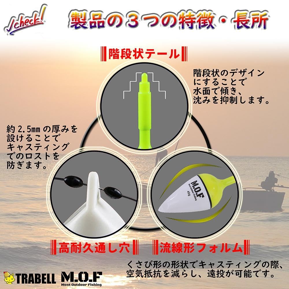 Amazon.co.jp: 変色電気ウキ 40g50g選択可 10個 電池付属 沈むと色が