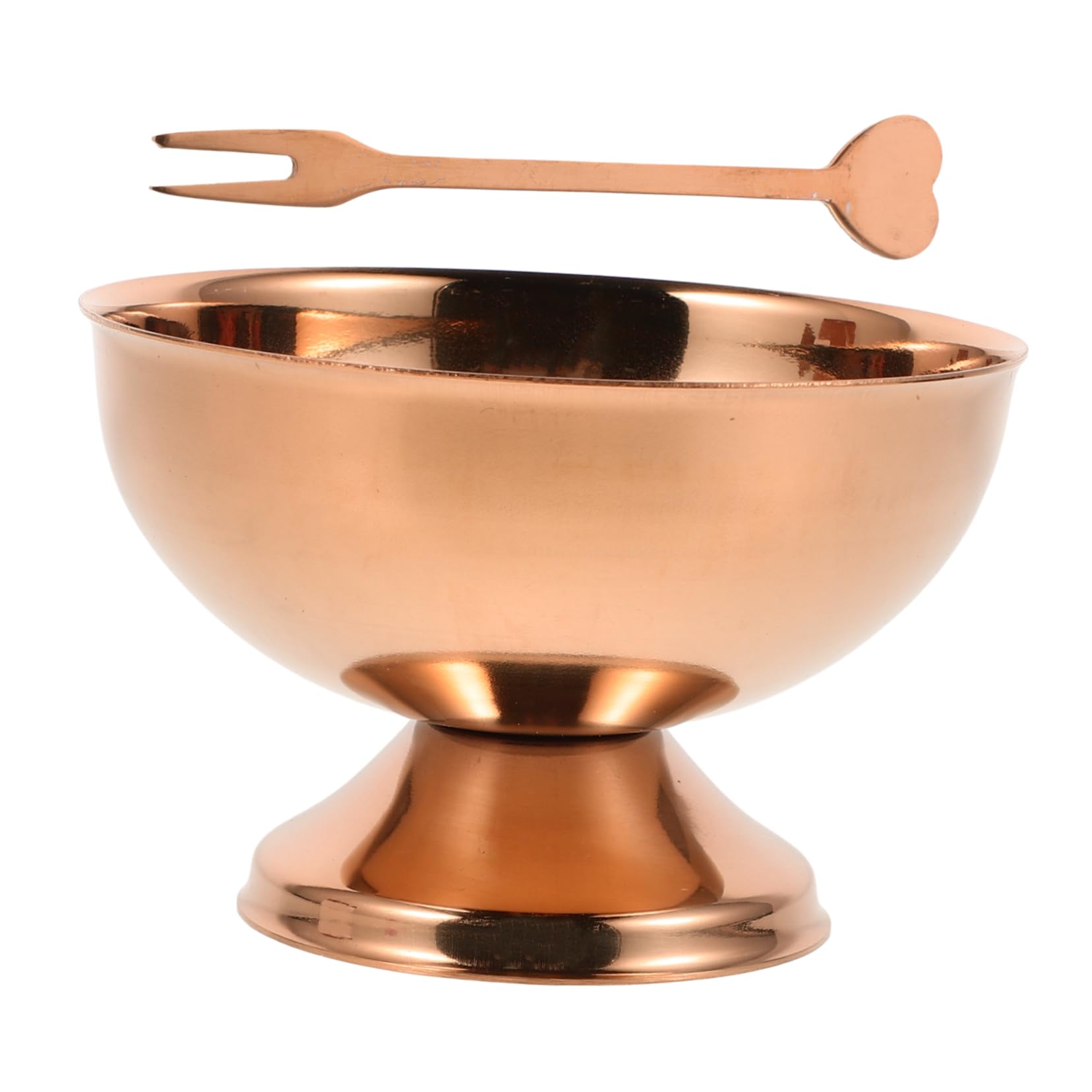 COLLBATH Footed Dessert Bowl Creative Stainless Steel Ice Cream Cup Vintage Serving Bowl for Ice Cream Fruit and Salads Elegant Design for Home Entertaining