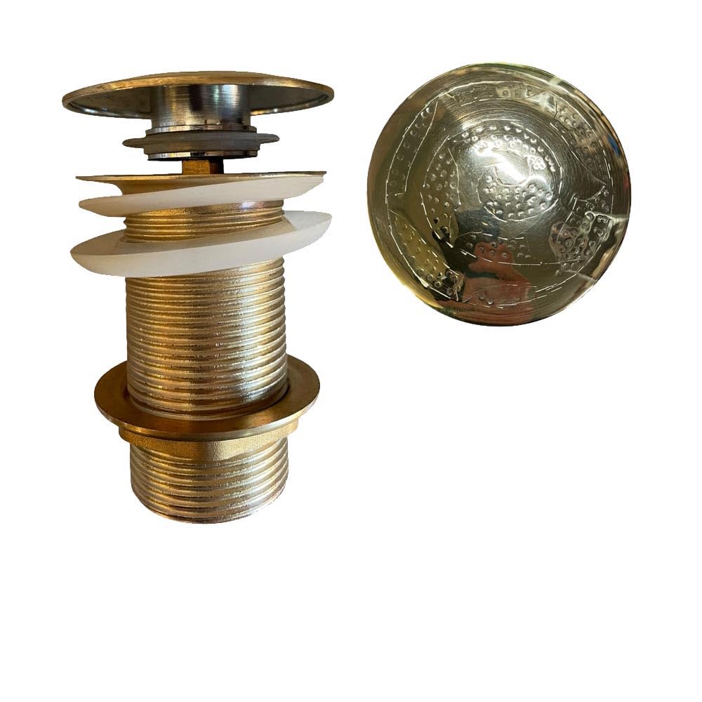 Piletta Click Clack Ottone Inciso a Mano Ø45 mm