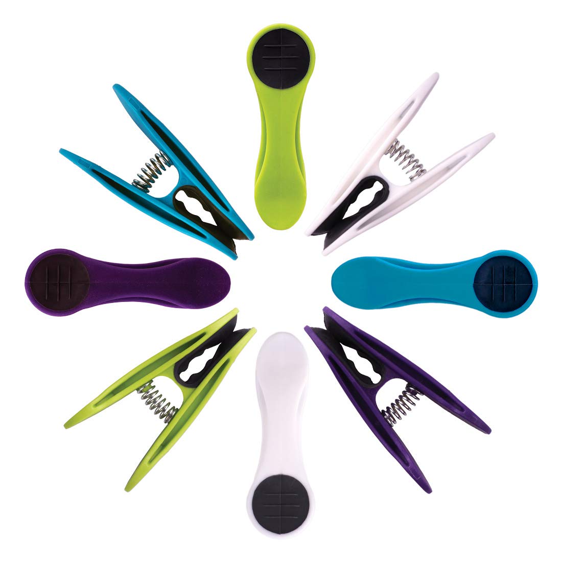 96 mollette colorate Softgrip antiscivolo, extra resistenti, con sacchetto per mollette bellaCott in cotone con motivo a fiori di uccello