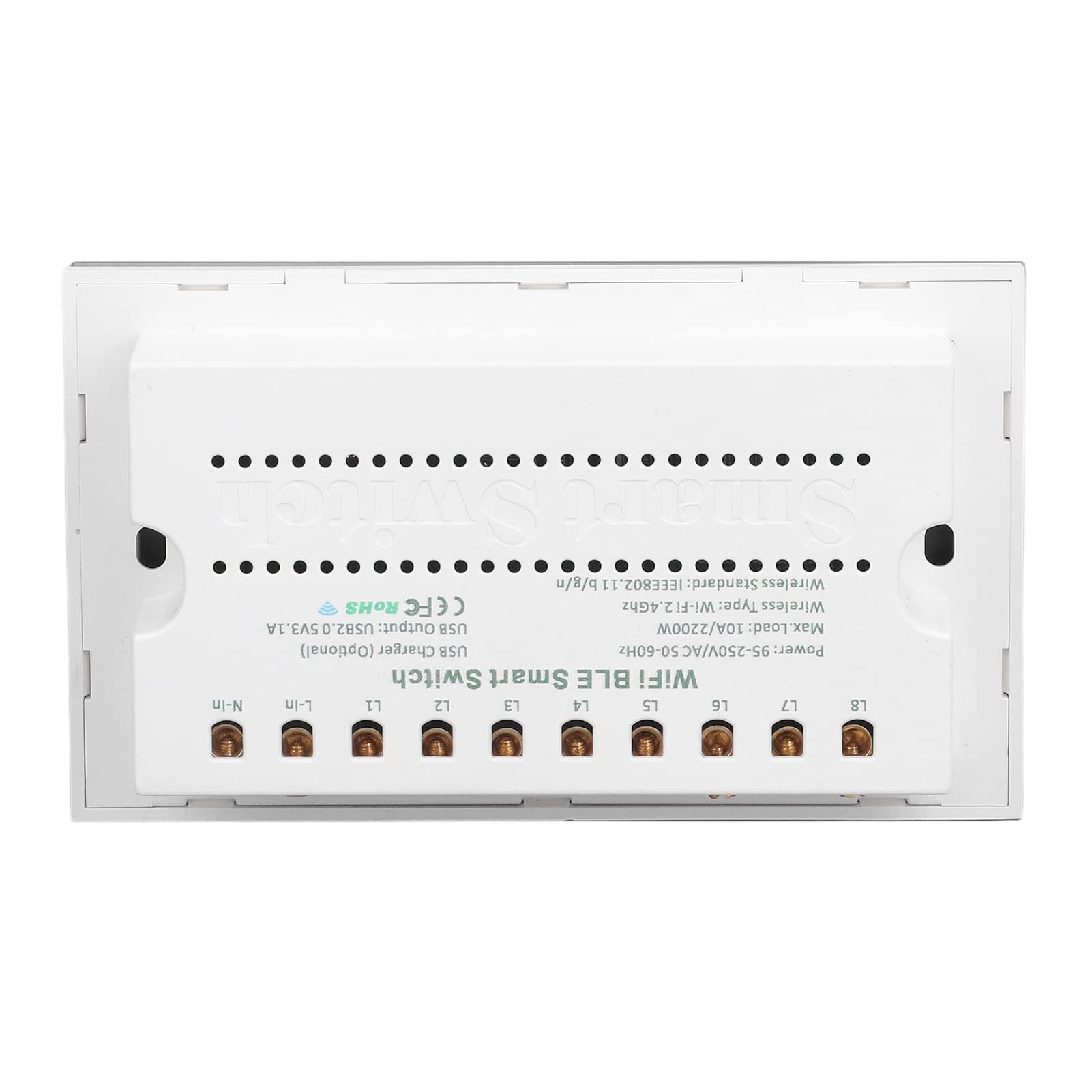 Marhynchus Interruptor de Pared WiFi Inteligente de 8 Bandas, Interruptor Táctil con Control Remoto con Control de Aplicación de Voz, para Apartamento de Hotel de Oficina en Casa