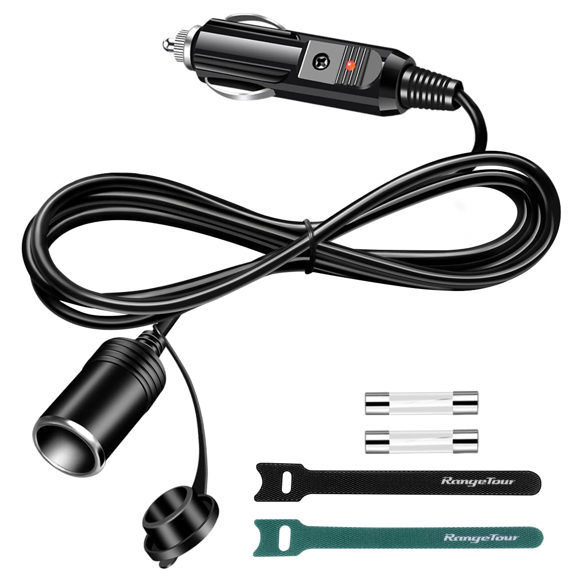 12V Cigarette Extender Extension Cord/Cable/Wire With, 45 OFF