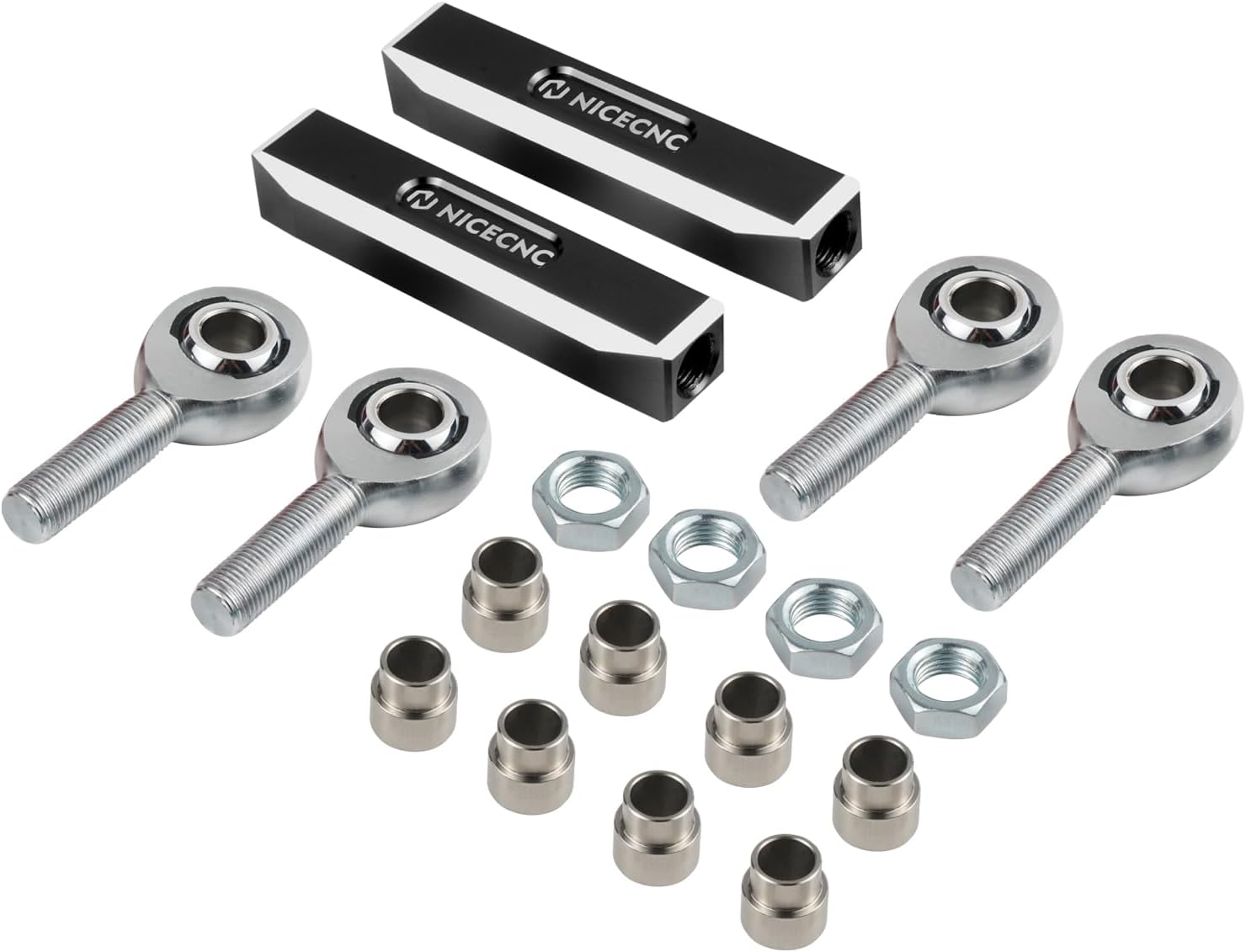 NICECNC Black Rear Suspension Adjustable Sway Bar Links Set Compatible with Polaris RZR XP 1000/RZR XP 4 1000 2017-2023, RZR XP TURBO 2017-2021, See Fitments