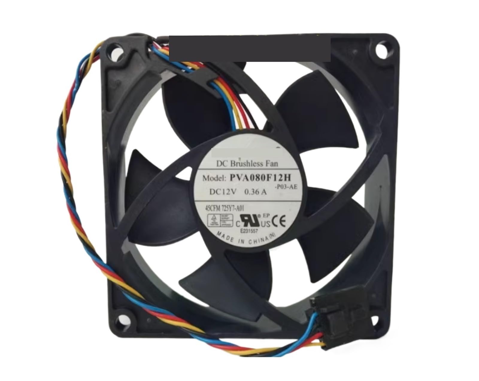 UITGVDQAT PVA080F12H 12V 0.36A 80 * 80 * 20MM FOUR-WIRE FAN 725Y7