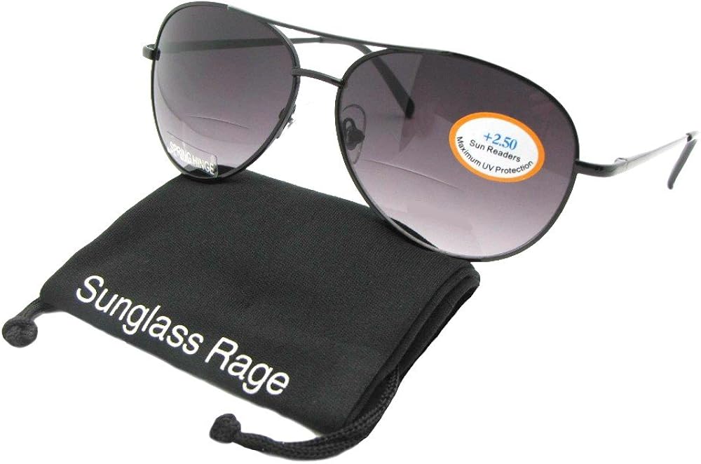 Miniatura 2 de Estilo B15tamaño mediano lupa Bifocal Aviator anteojos de sol con anteojos de sol bolsa de Rage