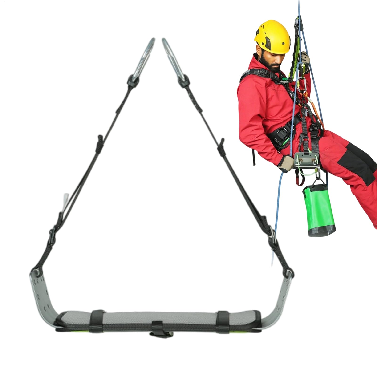 Arnés De Escalada: Cinturón para Trepar Árboles De 50x19x12 Cm, Silla De Montar De Seguridad Cómoda, Equipo De Soporte para Escalada En Roca, Equipo De Montañismo para Acampar para Entrenamiento