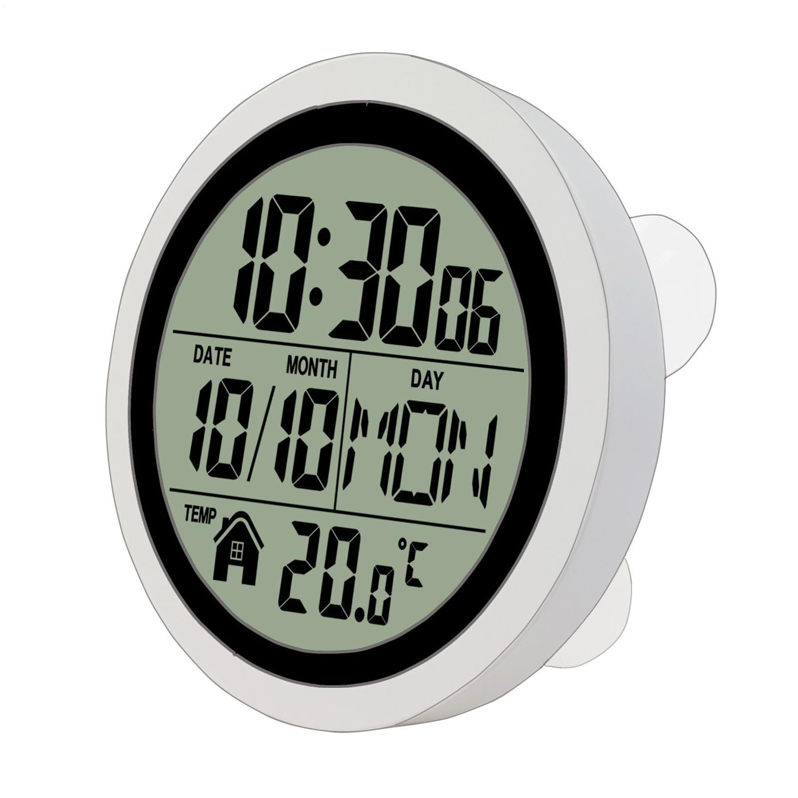 Orologi da Bagno a Batteria Temperatura e Data, Impermeabile, Decorazione