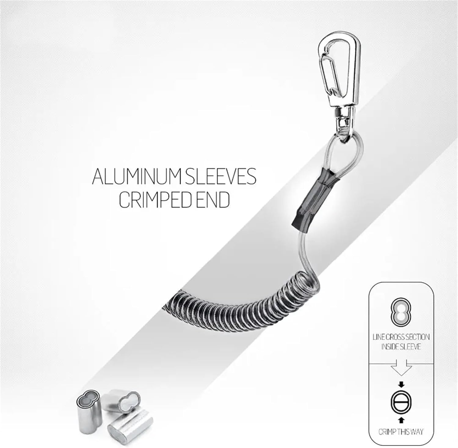 Fishing Lanyard 30 PCS Flexible Retractable Fishing Accessories Elastic Anti-Lost Steel Wire Tackle String for Pliers Boating Tools