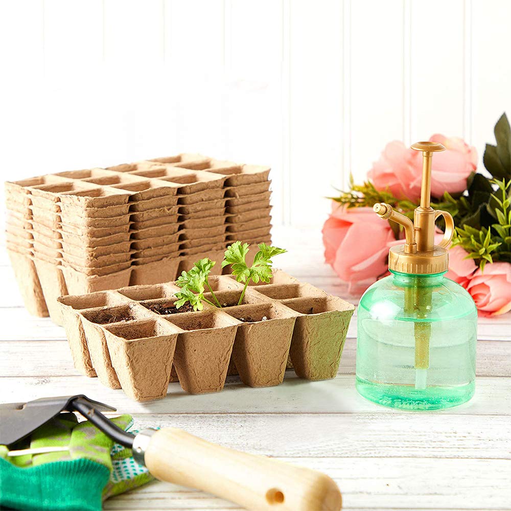 30 Vasi Biodegradabili Per Piante - Torba, 11cm, Con Etichette E Attrezzi Da Giardinaggio