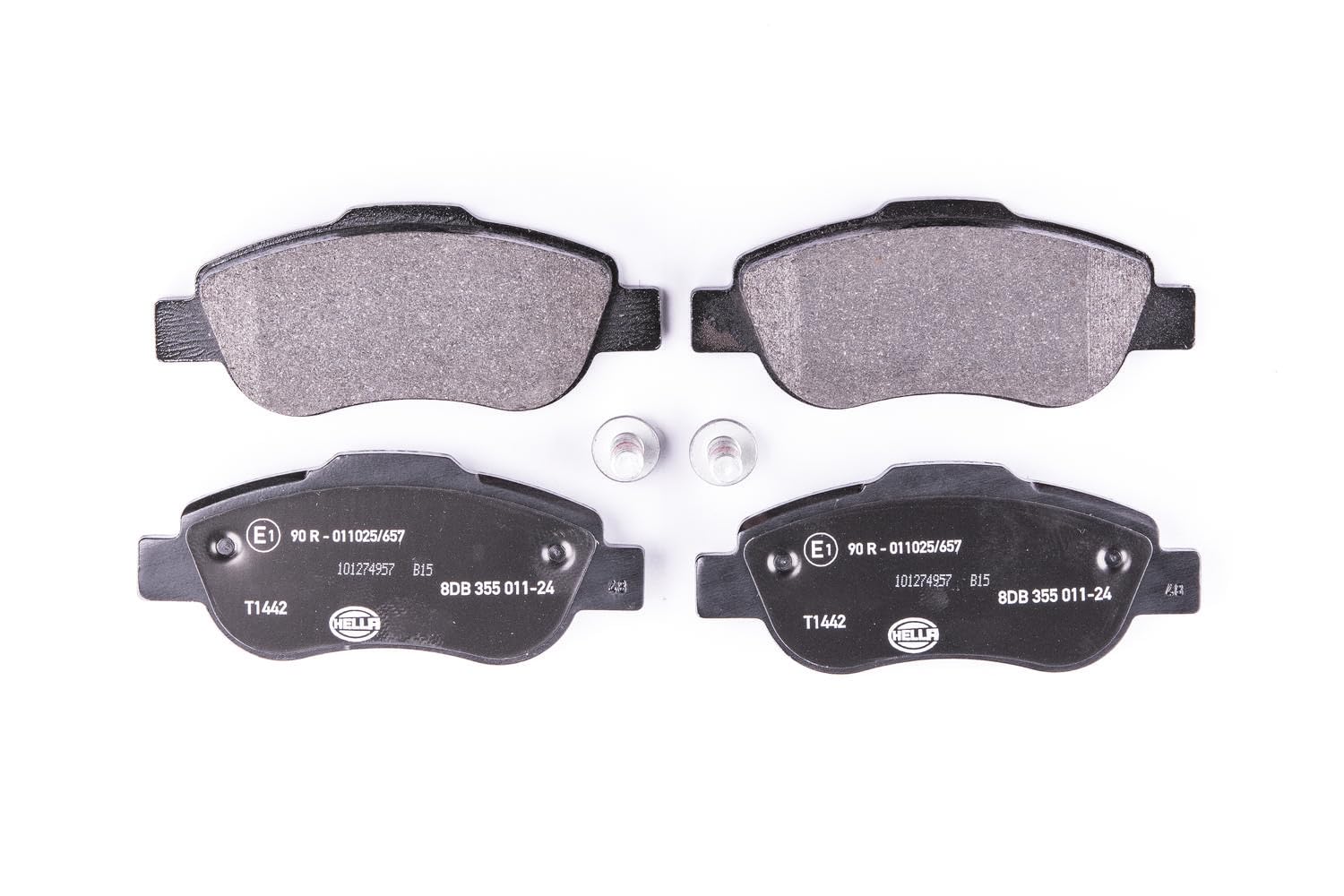 HELLA 8DB 355 011-241 Brake pad set - not prepared for wear indicator - T1442 - for e.g. FIAT