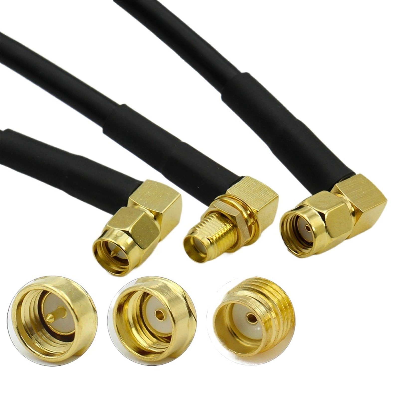 RG58 SMA kabel męski żeński prosty kąt rozszerzenie adapter pigtail 1 szt. (typ 3,100 cm)