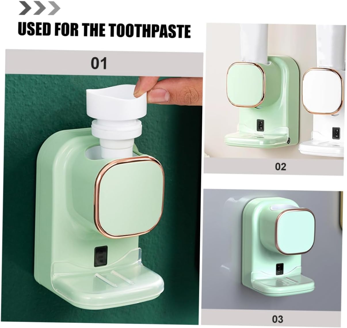 NOLITOY Toothpaste Dispenser Squeezer Flexibility Durability Wall-Mounted Holder for Home