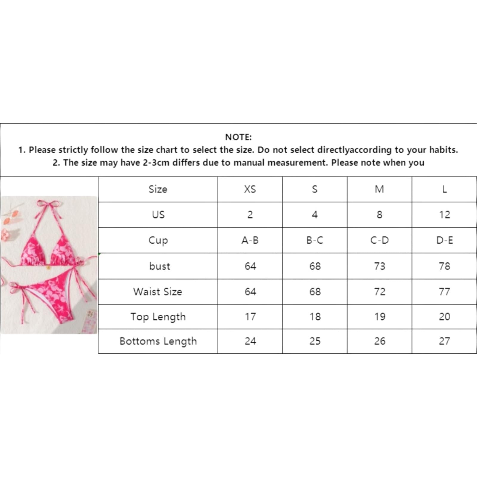 Bikini Mujer Mujeres Floral Impresión Conjunto De Metal Flor Detalle Corbata Lado Traje Baño-jy670ro-rose Red-m