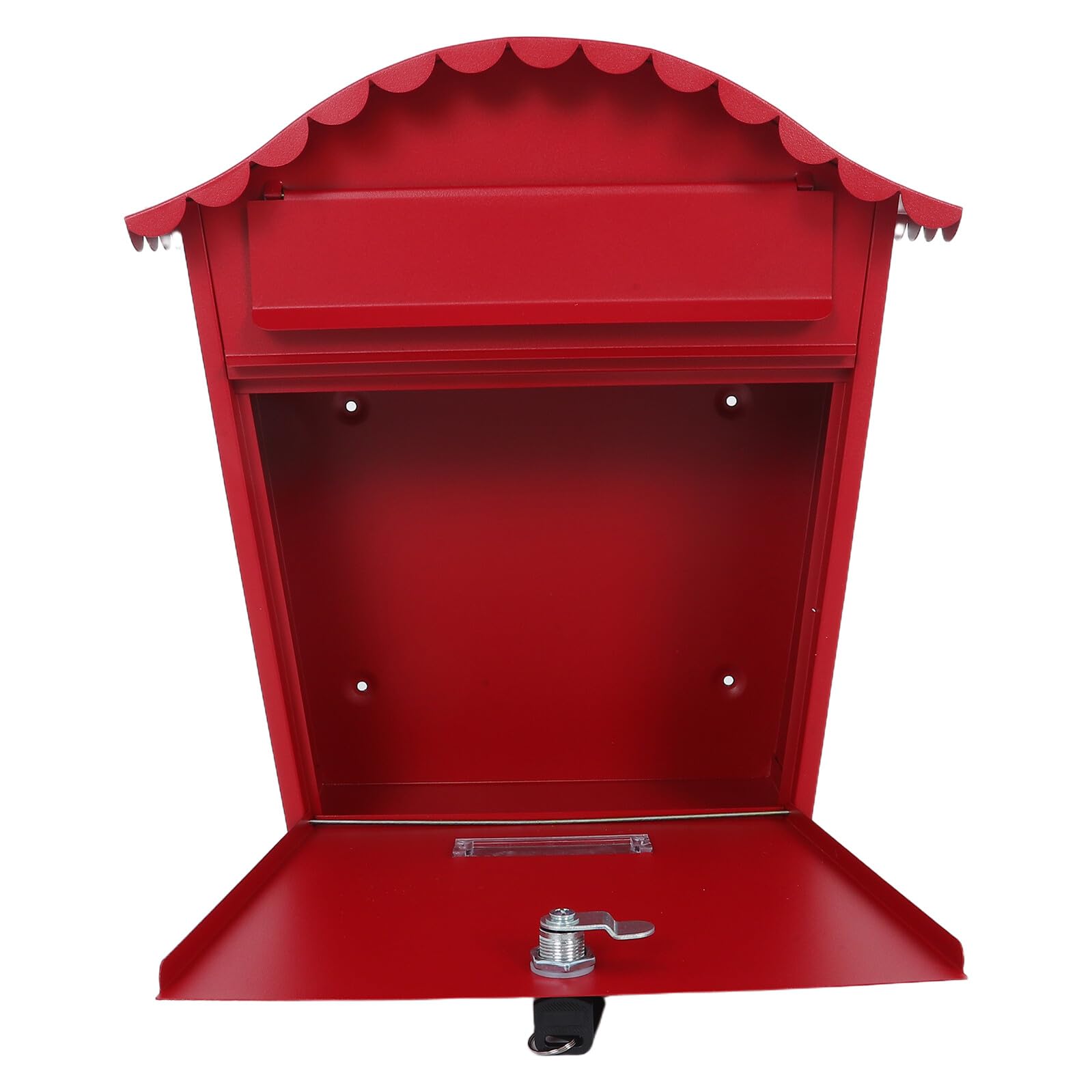 Wandbriefkasten aus Eisen im Vintage Stil für Außenbereich Rot