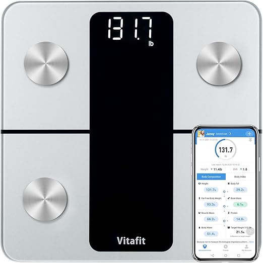 Amazon.com: Vitafit Smart Bathroom Scale Body Weight, High Accuracy ...